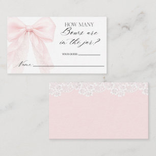 Errate wie viele Schleifen Girl Modern Baby Shower Begleitkarte