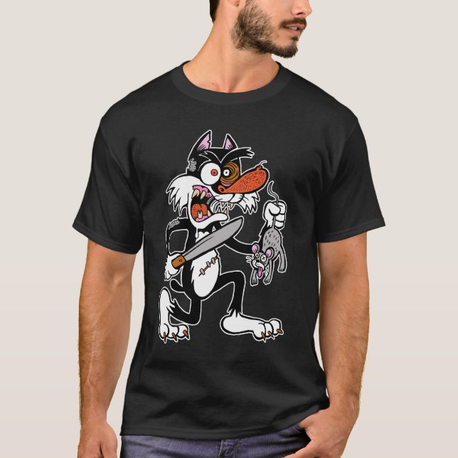 Erregungs-Tötungs-Miezekatze T-Shirt (Vorderseite)