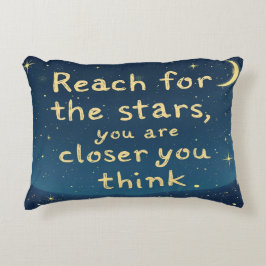 Erreichbarkeit der Sterne - Motivierend inspiriere Dekokissen