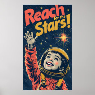 Erreichbarkeit für das Sternenkid Astronaut Poster