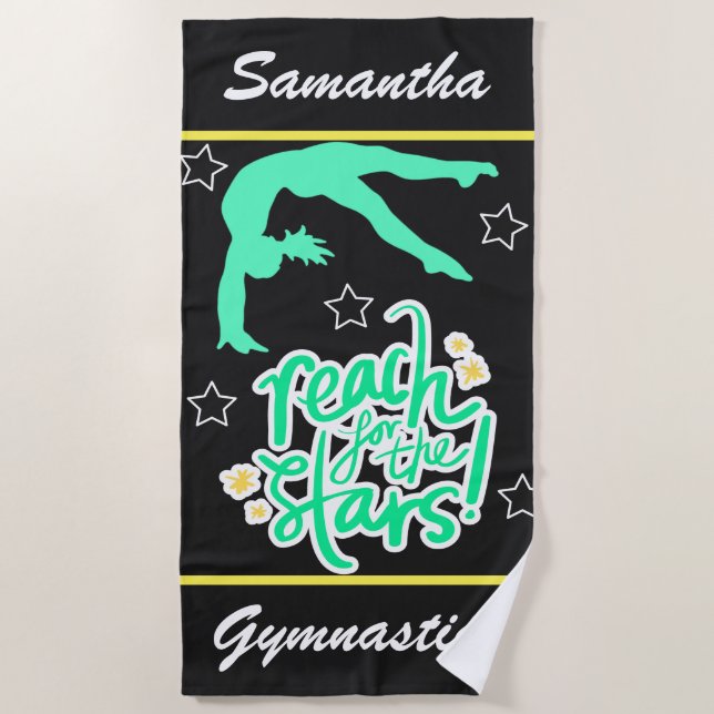 Erreichbarkeit für die Gymnastik der Sterne Strandtuch (Vorderseite)