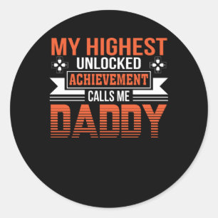 Erreichbarkeit nennt "Video Gamer Vater" Runder Aufkleber