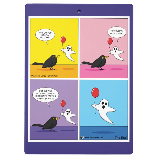 Erreichen des Comic des Gegenziels Klemmbrett (Rückseite)