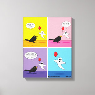 Erreichen des Comic des Gegenziels Leinwanddruck