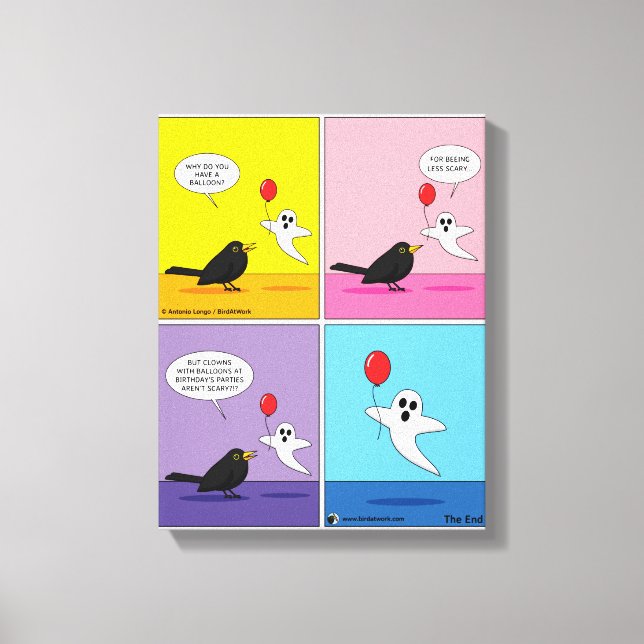 Erreichen des Comic des Gegenziels Leinwanddruck (Vorderseite)