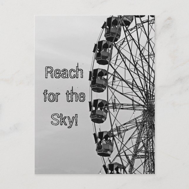 Erreichen Sie den Himmel, das Riesenrad Postkarte (Vorderseite)