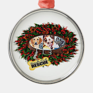 Erreichen Sie heraus Rettungs-Kranz-Verzierung Silbernes Ornament