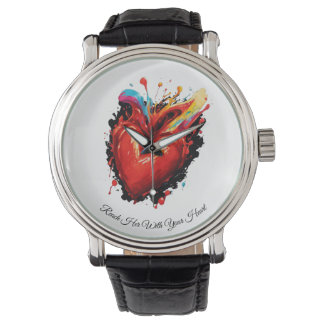 Erreichen Sie sie mit Ihrem Herzen Armbanduhr