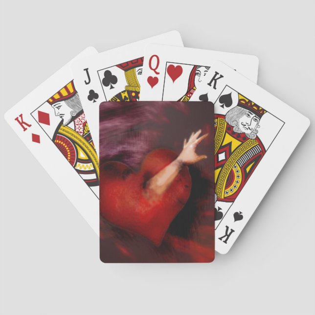 Erreichen Sie sie mit Ihrem Herzen Spielkarten (Rückseite)