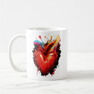 Erreichen Sie sie mit Ihrer Herz-Tasse Kaffeetasse