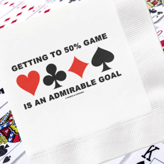 Erreichen von 50% Spiel ist ein bewundernswertes Z Serviette