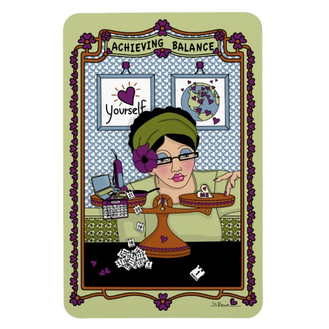 Erreichen von Balance_A_4x6 Kühlschrank Magnet (Vertikal)