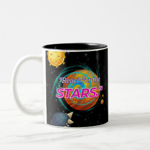 ERREICHUNG DER STERNE ZWEIFARBIGE TASSE