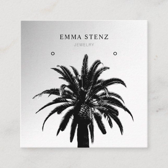 Erring Jewelier Display Card ・ Tropic Palm Quadratische Visitenkarte (Vorderseite)