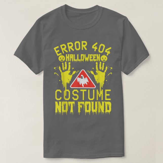 Error 404 Anzug Not Found Halloween Coding Costu T-Shirt (Design vorne)