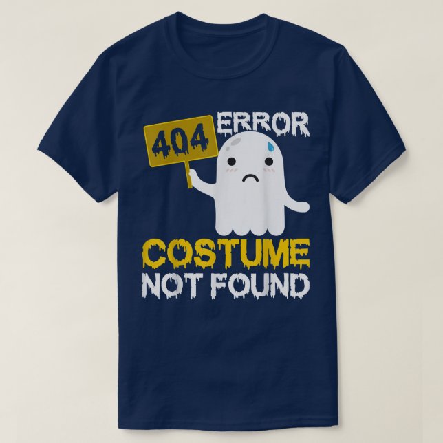 Error 404 Costume Not Found Scary Ghost Halloween  T-Shirt (Design vorne)