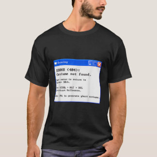 Error 404 Halloween Costume Not Found  T-Shirt