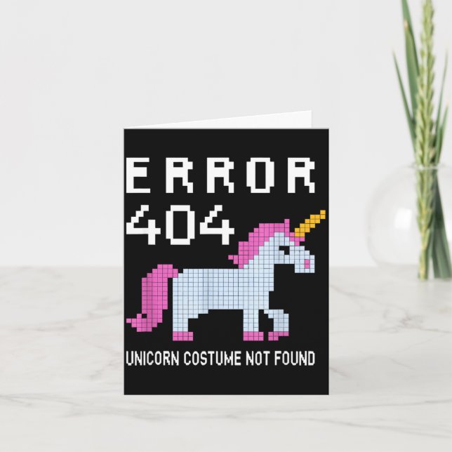 Error 404 Unicorn Costume Found Halloween Programm (Vorderseite)