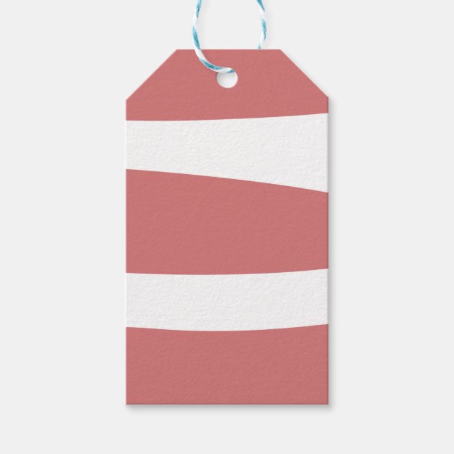 Errot und Weiß Abstrakt Geschenkanhänger (Vorderseite)