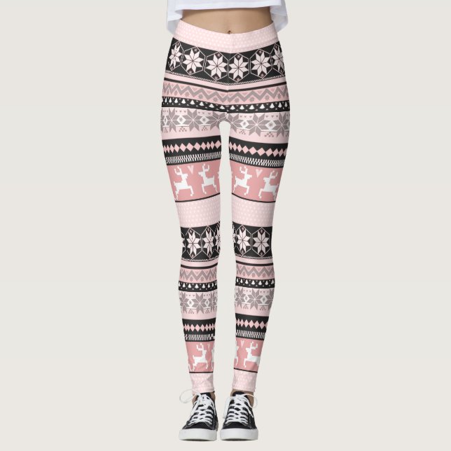 Erröten angemessenes Insel-Muster Leggings (Vorderseite)