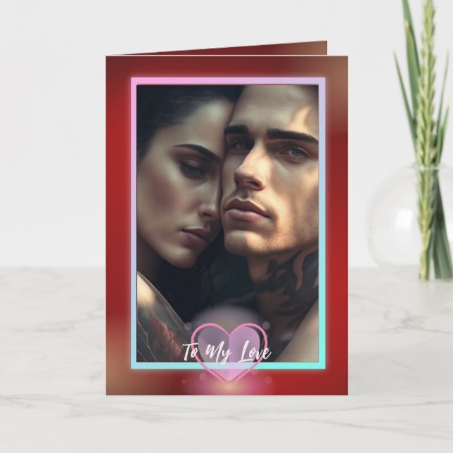 Erröten Bläschen Roter Valentinstag Feiertagskarte (Vorderseite)