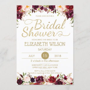 Erröten das Blumen Gold besonders anfertigen Einladung