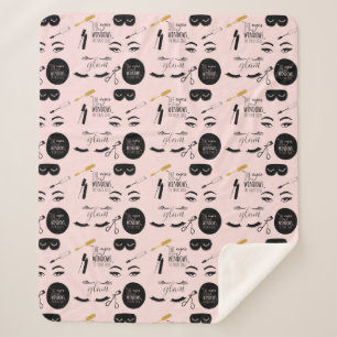 Erröten die rosa schwarzen bezaubernden sherpadecke