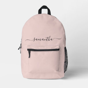 Erröten Elegante Swash-Signatur Name Bedruckter Rucksack