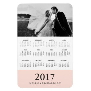 Erröten eleganter Foto-Kalender 2017 des Magnet
