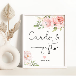 Erröten florale Karten und Geschenke Poster