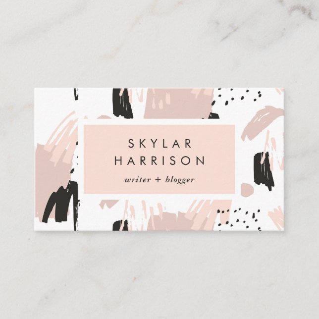 Erröten Gekritzel modisches und schickes | Visitenkarte (Vorderseite)