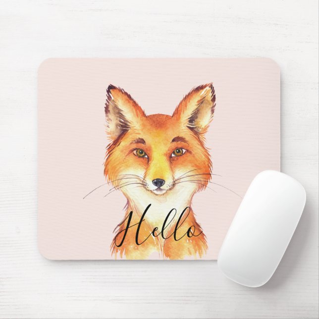 Erröten Hallo Fuchs Mousepad (Mit Mouse)