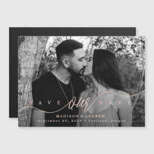 Erröten Hochzeit Foto Save the Date Magneteinladung