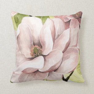 Erröten Magnolien-Blumen Kissen
