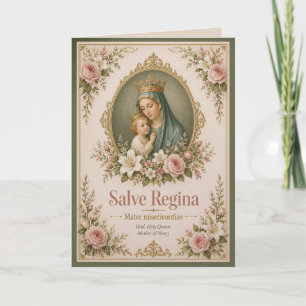 Erröten Marian Salve Regina Katholisches Andachtsb Karte
