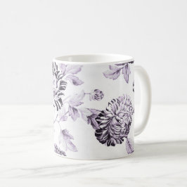 Erröten Maulbeere u. weißes Vintages BlumenToile Kaffeetasse