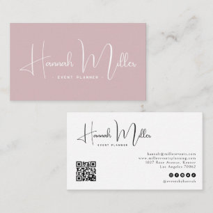 Erröten Moderner eleganter minimalistischer QR-C Visitenkarte