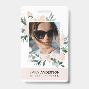 ERRÖTEN PINK GOLD ROSE FLORALES FOTO LOGO IDENTITÄ AUSWEIS