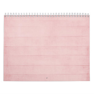 Erröten rosa Aquarell-Beschaffenheits-Blick-Girly Kalender