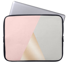 Erröten Rosa-, Grau- u. Rosengoldgeometrische Laptopschutzhülle