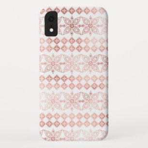 Erröten Rosa - Rosen-GoldBoho Blumenmuster Case-Mate iPhone Hülle