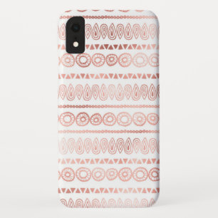 Erröten Rosa - Rosen-GoldBoho Hand gezeichnetes Case-Mate iPhone Hülle