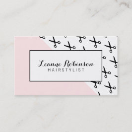 Erröten rosa Scheren Hairstylist-Visitenkarte Visitenkarte