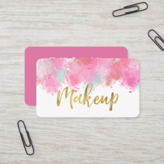 Erröten Rosa zerquetschte Make-upVisitenkarte Visitenkarte
