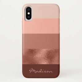 Erröten Rosen-Goldbreite Streifen Case-Mate iPhone Hülle