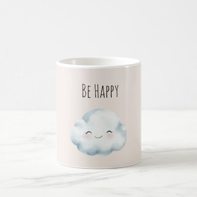 Erröten Sie seien glücklich Wolke   Kaffeetasse (Mittel)