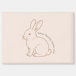 Erröten Some Bunny Loves You Skizze Magnet
