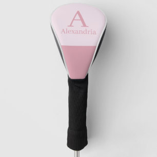 Erröten Staubiger Rosa Monogramm Anfangsbuchstabe Golf Headcover