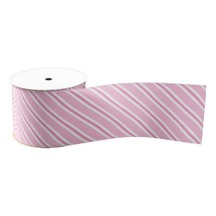 Erröten Striped die Rosa-, Pink-und weißediagona Ripsband