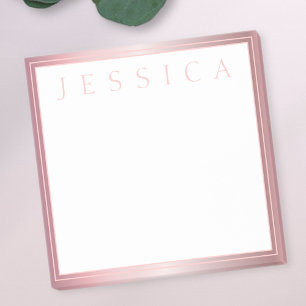 Erröten & Subtiles Rosen-Ombre Ihr Name Post-it Klebezettel